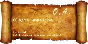 Olajos Angelina névjegykártya